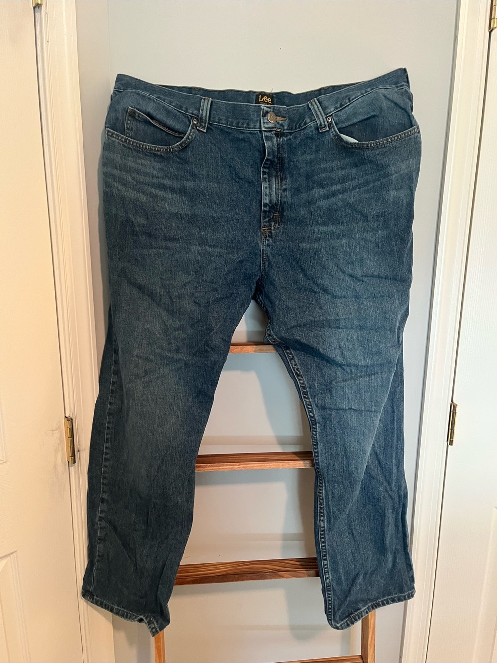 Lee Men’s Relaxed Fit Blue Denim Jeans 44x30